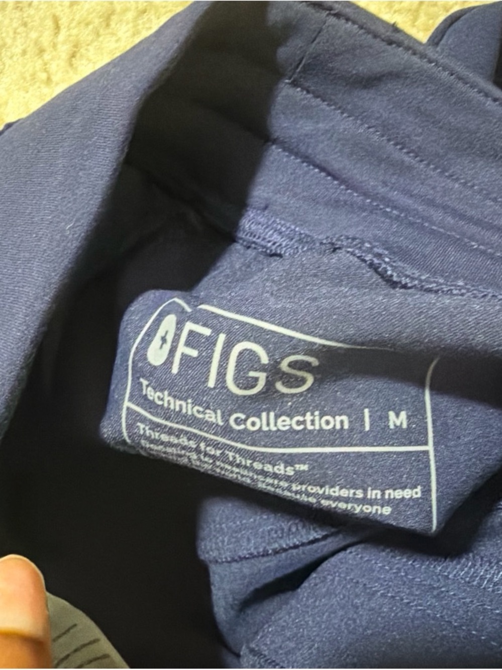 Figs Technical Collection Scrub Top in Deep Navy